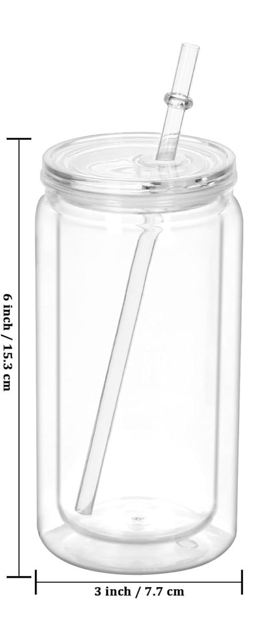 16oz Acrylic Snowglobe Tumbler