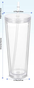 24oz Tapered Acrylic Snowglobe Tumbler